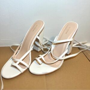 Forever 21 Cream Strappy Heels